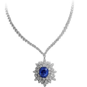 Luxury Saphire Queen Necklace VVS1 Diamond