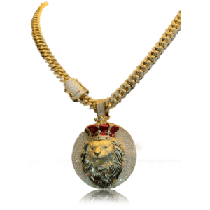 Lion Necklace W/ Diamonds